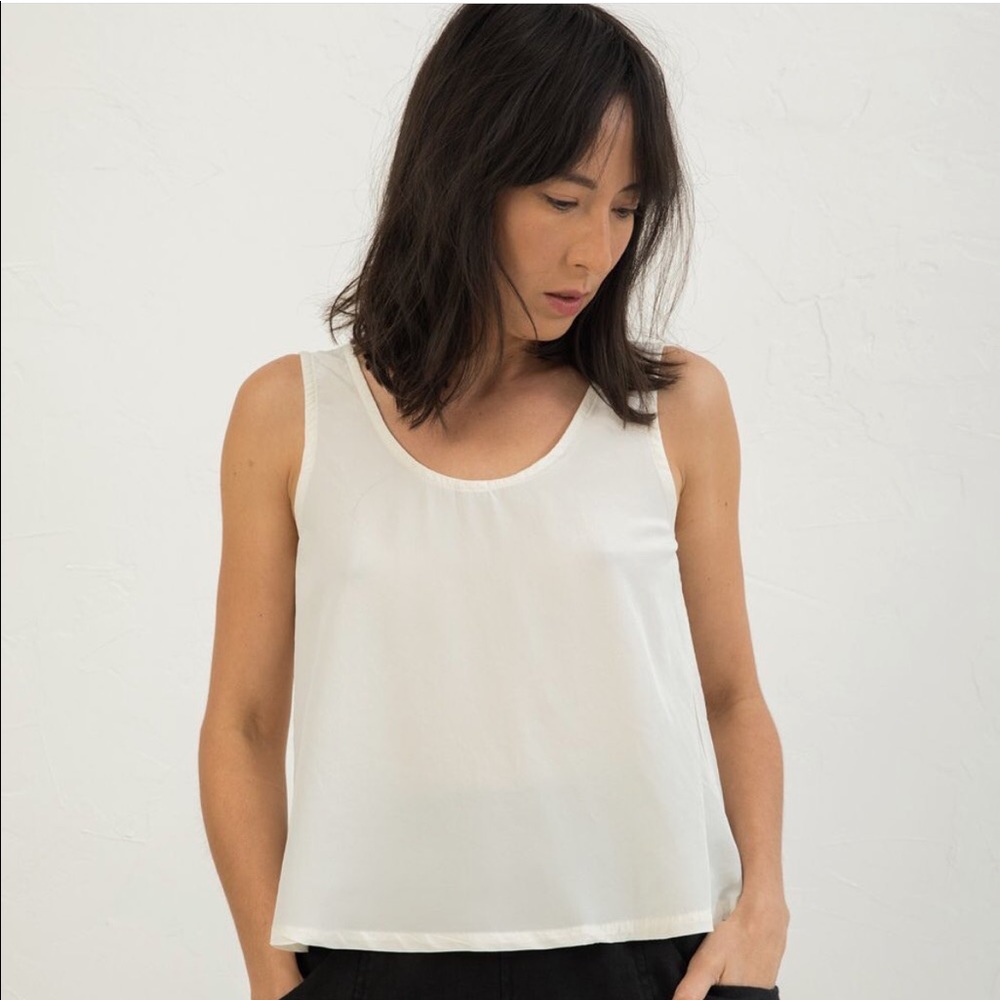 Elizabeth Suzann Ella Tank - ivory silk